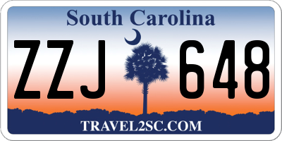 SC license plate ZZJ648