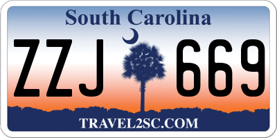 SC license plate ZZJ669