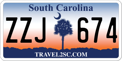 SC license plate ZZJ674