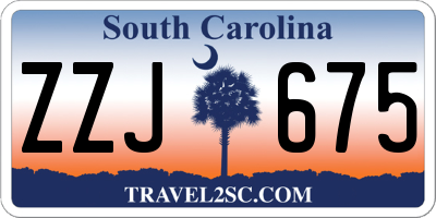 SC license plate ZZJ675