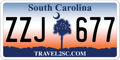 SC license plate ZZJ677