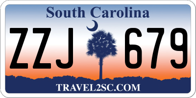 SC license plate ZZJ679