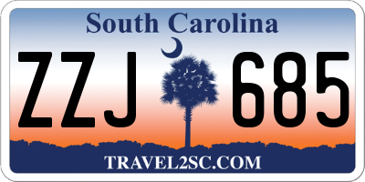 SC license plate ZZJ685