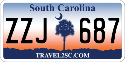 SC license plate ZZJ687