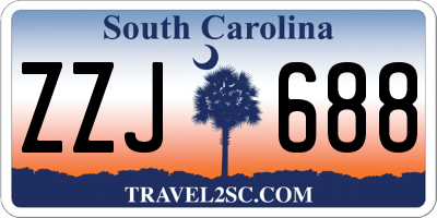SC license plate ZZJ688