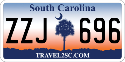 SC license plate ZZJ696