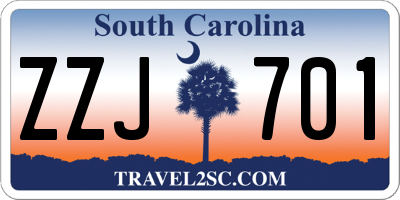 SC license plate ZZJ701