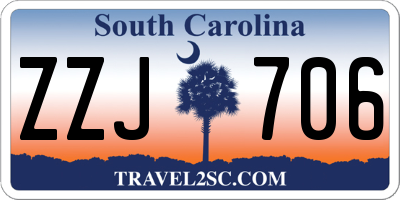 SC license plate ZZJ706