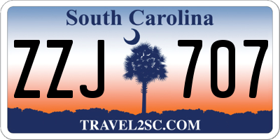 SC license plate ZZJ707