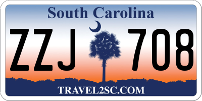 SC license plate ZZJ708