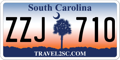SC license plate ZZJ710