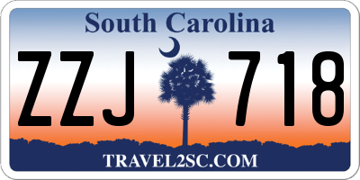 SC license plate ZZJ718