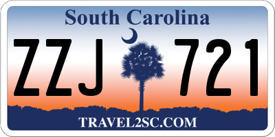 SC license plate ZZJ721