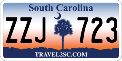 SC license plate ZZJ723
