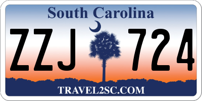SC license plate ZZJ724