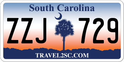 SC license plate ZZJ729