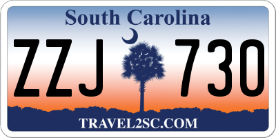 SC license plate ZZJ730