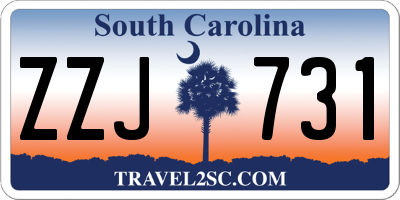 SC license plate ZZJ731