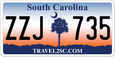SC license plate ZZJ735