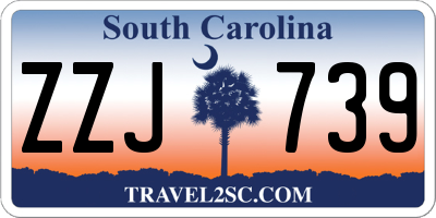 SC license plate ZZJ739