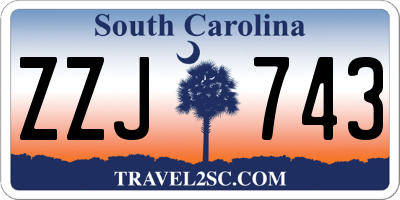 SC license plate ZZJ743