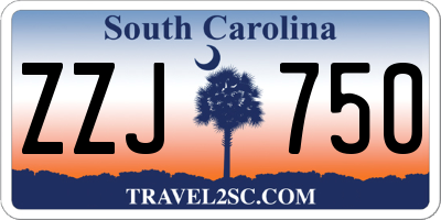 SC license plate ZZJ750