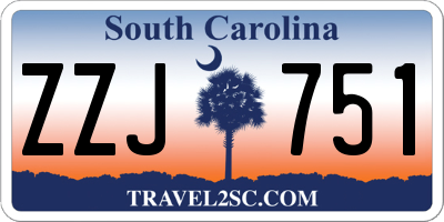 SC license plate ZZJ751