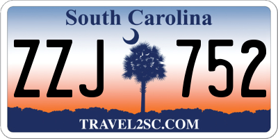 SC license plate ZZJ752