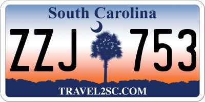 SC license plate ZZJ753