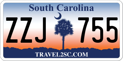 SC license plate ZZJ755