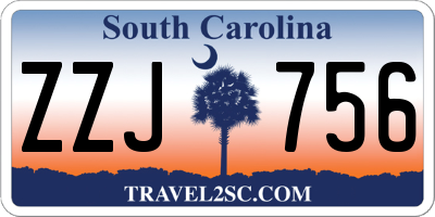 SC license plate ZZJ756