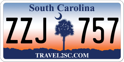 SC license plate ZZJ757