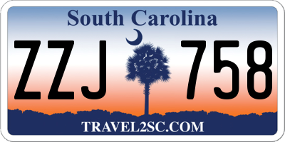SC license plate ZZJ758