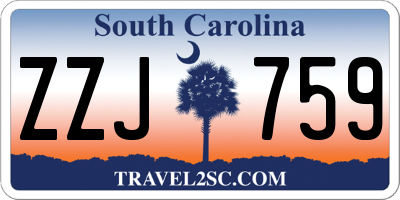 SC license plate ZZJ759