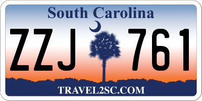 SC license plate ZZJ761