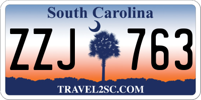 SC license plate ZZJ763