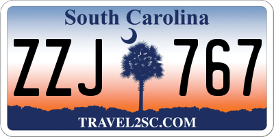 SC license plate ZZJ767
