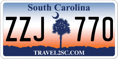 SC license plate ZZJ770