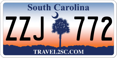 SC license plate ZZJ772