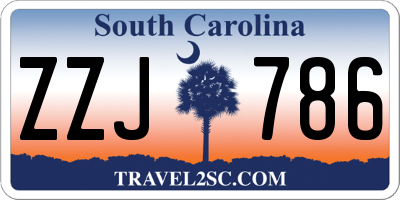 SC license plate ZZJ786