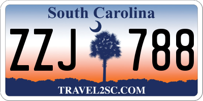 SC license plate ZZJ788
