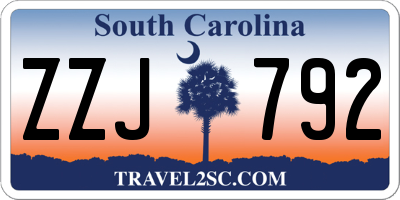 SC license plate ZZJ792