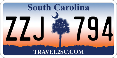 SC license plate ZZJ794