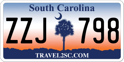 SC license plate ZZJ798