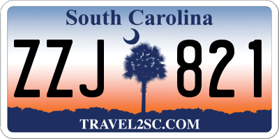 SC license plate ZZJ821