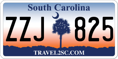 SC license plate ZZJ825
