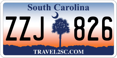 SC license plate ZZJ826