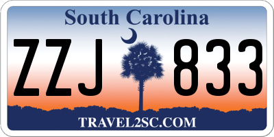 SC license plate ZZJ833