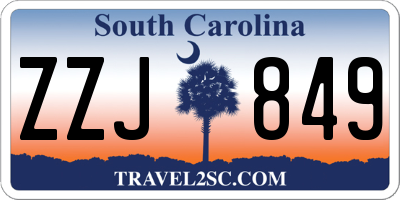 SC license plate ZZJ849