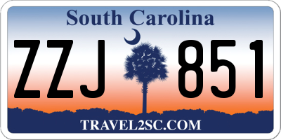 SC license plate ZZJ851